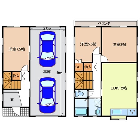 白子１丁目O様邸の物件間取画像